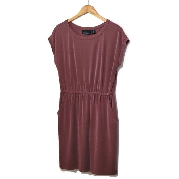 Cynthia Rowley Red Mini Dress Scoop Neck Short Sleeve Casual Summer Athleisure L - Picture 6 of 14